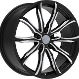 Elure 051 Gloss Black Milled 5 Lug Wheel 